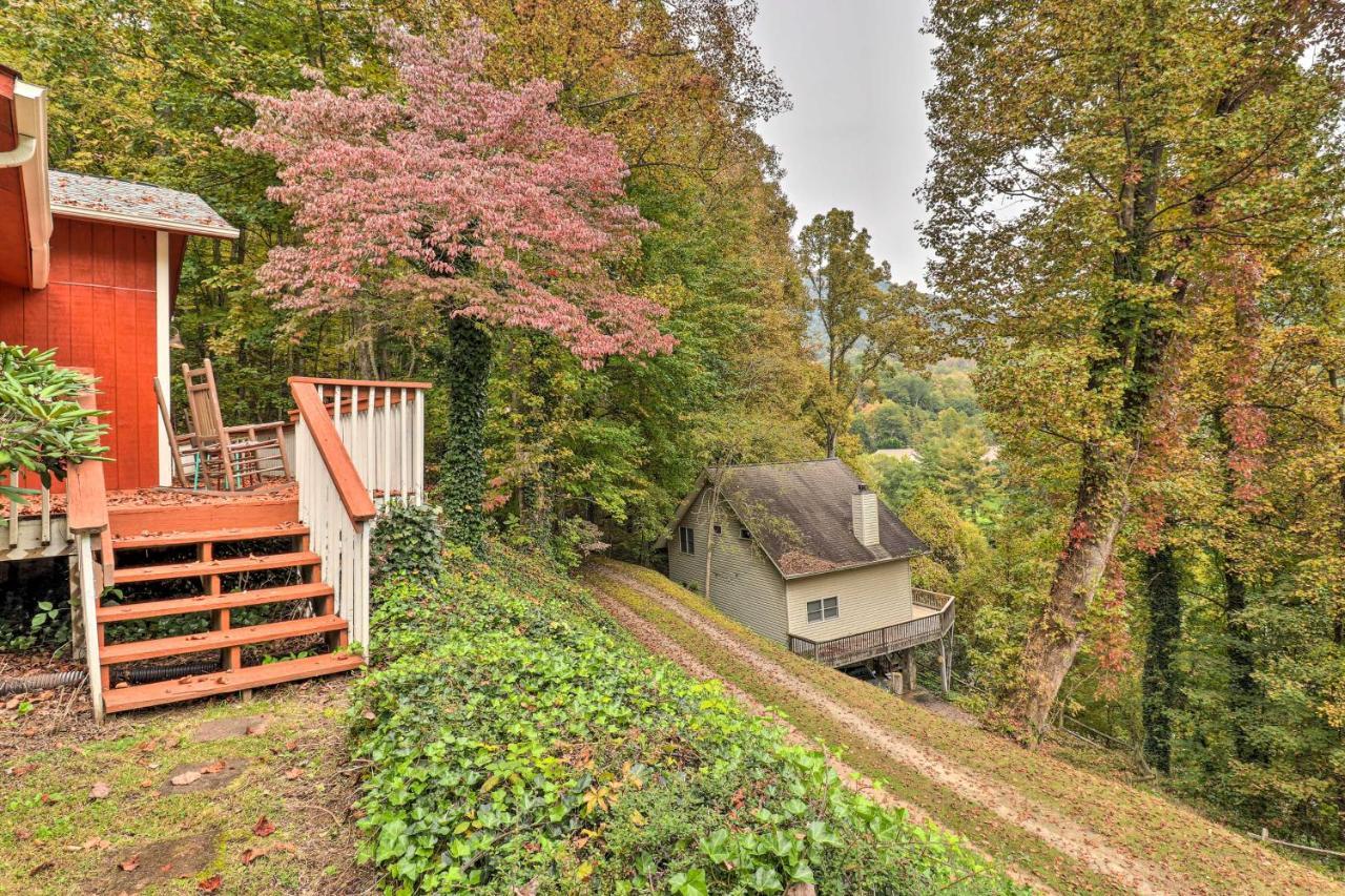 Rustic Red Cabin With Deck In Maggie Valley Club! Ngoại thất bức ảnh